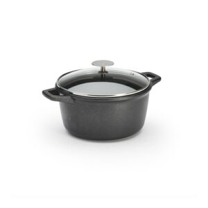 Round Non-Stick Stewpan Choc Extreme With Glass Lid