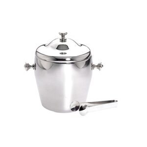 Double Wall Ice Bucket with Cover and Tong