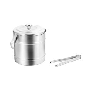 Double Wall Ice Bucket With Cover And Tong
