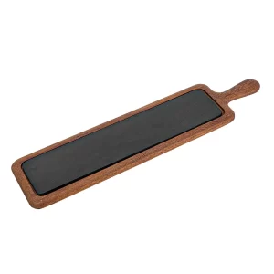 LV AS 147 Wooden Service Platter with Porcelain Surface 60x15cm