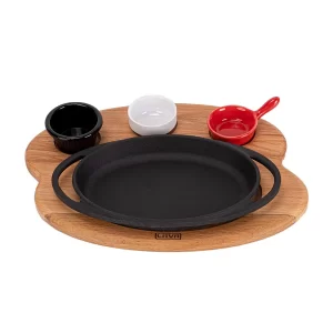 LV ECO O TV 2114 K44 Oval Dish and Wooden Platter 21x2.5x14cm