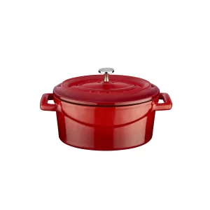 LV O TC 10 K2 Mini Casserole Oval Dia 12Wx6Hx9D cm Red