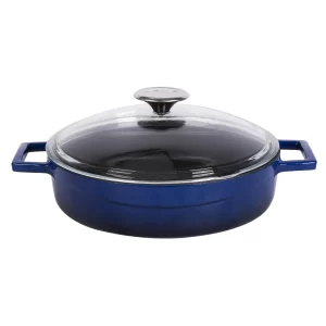 LV Y ST 28 K3 Multi Purpose Casserole with Glass Lid Dia 28cm Blue